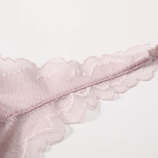 金三塔真丝里料 舒适美肤唯美蕾丝美背无钢圈三角杯法式纯感内衣 NZFBC315 商品图5