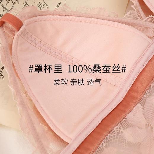 金三塔 法式蕾丝内衣女性感薄款舒适透气真丝无钢圈三角杯文胸夏 NZFCA394 商品图4
