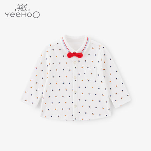 英氏春季新品儿童蝴蝶结翻领衬衫小绅士超酷礼服上衣YRCAJ12098A 商品图0