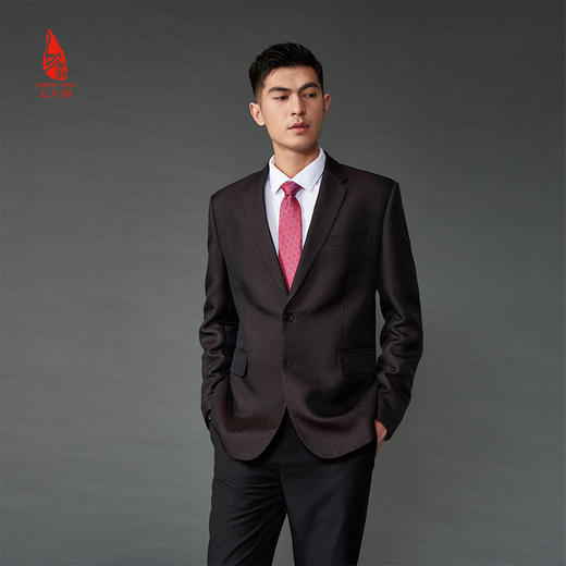 SAINTJOY/上久楷 宋锦领带 S纹 紫红色LD15602-1 商品图4