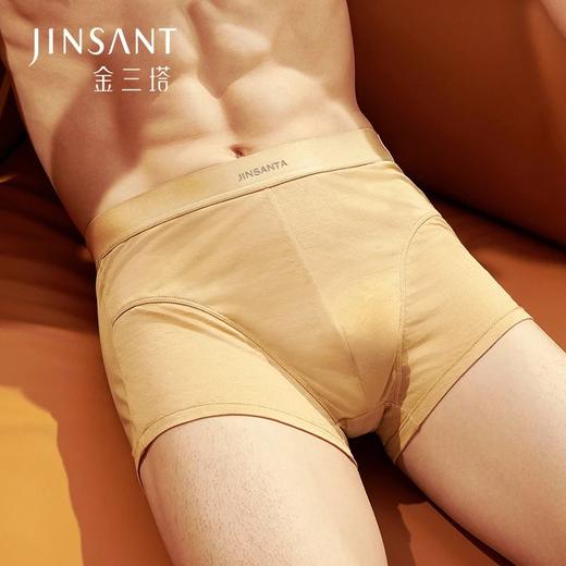 金三塔真丝内裤100%桑蚕丝薄款舒适透气抗菌平角裤男 高腰四角裤（私密物品不支持退换） NZMBC201 商品图0