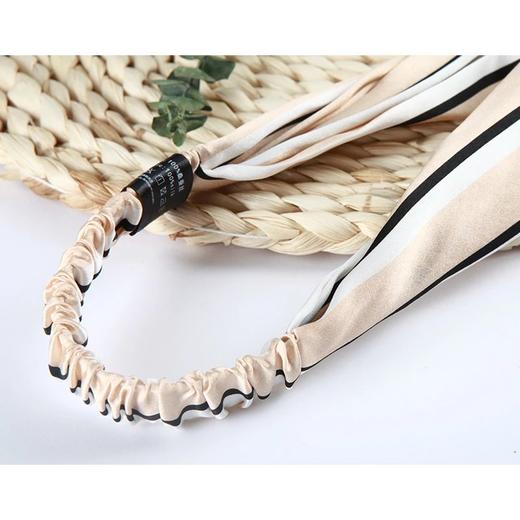 金三塔真丝条纹印花发带100%桑蚕丝束发带头巾发箍发饰 JXQ221 商品图4