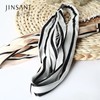 金三塔真丝条纹印花发带100%桑蚕丝束发带头巾发箍发饰 JXQ221 商品缩略图0