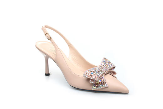 豪麟名鞋奥莱LORIBLU女装羊皮革+施华洛世奇百变半凉鞋LR05261B粉色  原价5660元 商品图0