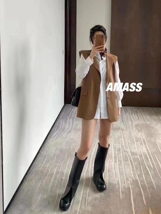 3楼阿玛施AMASS服饰咖色马甲 商品图1