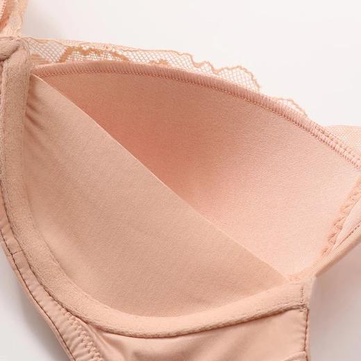 金三塔100%桑蚕丝里料舒适美肤薄款长三角杯又纯又欲无钢圈文胸 NZFBC314 商品图6