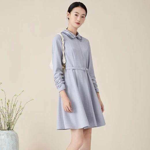 玳莎两件式翻领连衣裙新款早秋气质女装修身显瘦优雅A字裙 BC35302 商品图2