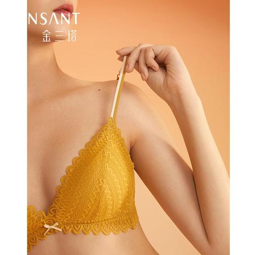 金三塔真丝性感蕾丝无钢圈内衣女 聚拢桑蚕丝文胸 NZFBA302 商品图1