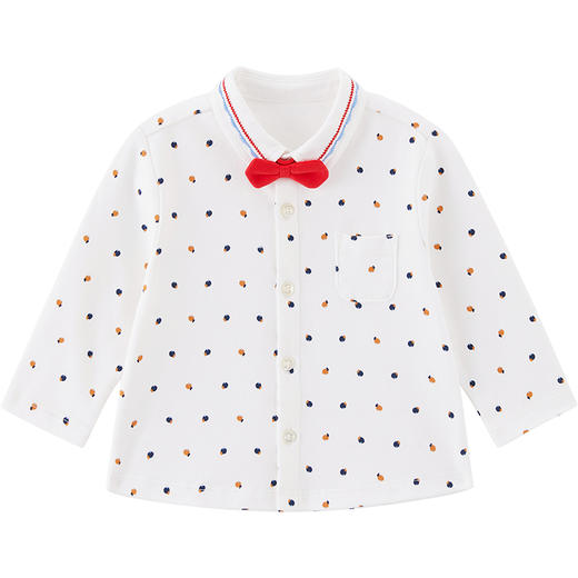 英氏春季新品儿童蝴蝶结翻领衬衫小绅士超酷礼服上衣YRCAJ12098A 商品图4