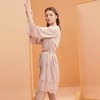 金三塔19姆米重磅真丝 丝滑美肤宽松素色睡袍可外穿蕾丝拼家居服 YSFBC106 商品缩略图3