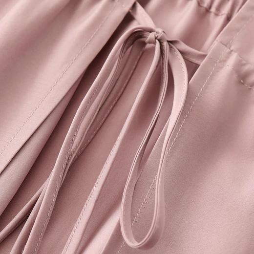 金三塔真丝素色睡袍100%桑蚕丝晨袍家居服睡衣女YSFBB101 商品图3