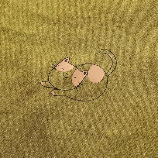 金三塔桑蚕丝缎面丝滑趣味猫咪印花舒适透气中腰三角裤女士新品（私密物品不支持退换） NZFBC207 商品图3