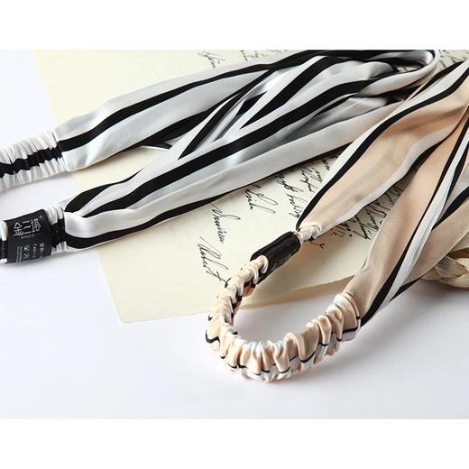 金三塔真丝条纹印花发带100%桑蚕丝束发带头巾发箍发饰 JXQ221 商品图2