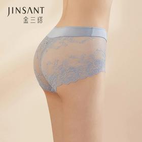 金三塔真丝中腰内裤女性感透气桑蚕丝平角裤裤头（私密物品不支持退换） NZFAA215