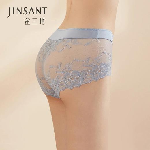 金三塔真丝中腰内裤女性感透气桑蚕丝平角裤裤头（私密物品不支持退换） NZFAA215 商品图0