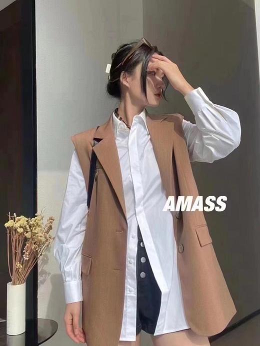 3楼阿玛施AMASS服饰咖色马甲 商品图2