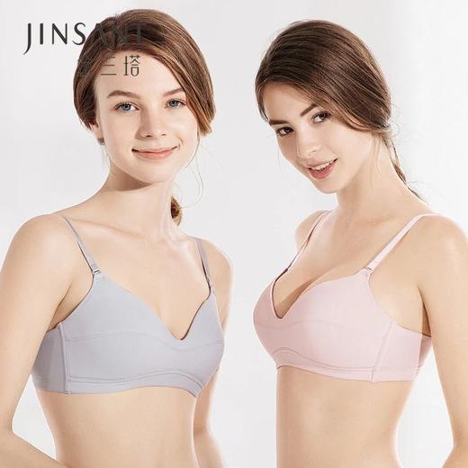 金三塔真丝内衣女无钢圈薄款聚拢无钢圈文胸 NZF7C302 商品图0
