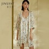 金三塔100%桑蚕丝真丝女士时尚印花睡袍家居服2022新品 YSFCA106 商品缩略图0