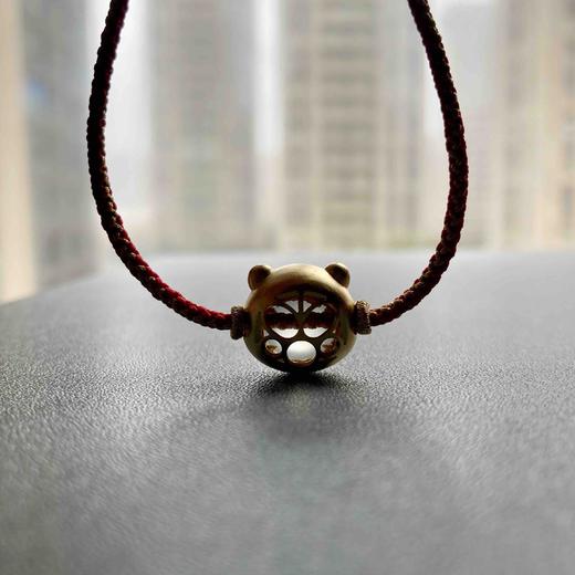 高冰种翡翠萌萌虎年平安翡翠手绳手链18k黄金镶嵌 商品图9