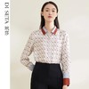 玳莎印花真丝衬衫100%桑蚕丝字母印花长袖女士衬衣新款  CA31309 商品缩略图0