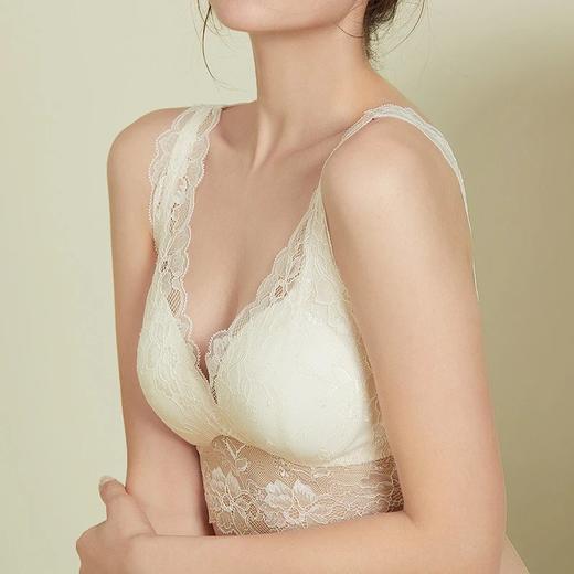 金三塔真丝蕾丝背心式内衣女无痕透气抹胸式文胸  NZFAA318 商品图1