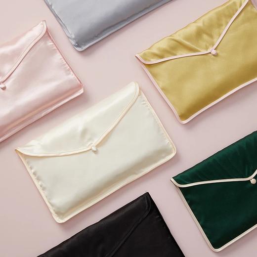 金三塔100%桑蚕丝枕套蚕丝单人信封式单面时尚撞色枕头套一个装  CSZT025 商品图6