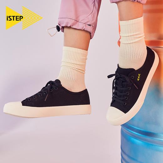 新疆长绒棉花iSTEP帆布鞋2023新款女鞋ulzzang百搭潮男女板鞋 商品图0