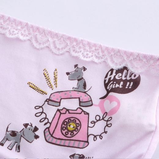 金三塔女童儿童100%桑蚕丝真丝透气印花中腰平脚裤（私密物品不支持退换）NZF4A206 商品图4