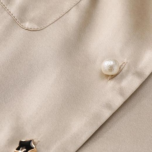 金三塔真丝睡衣套可外穿两件套女时尚休闲长袖长裤家居服 YSFCA299 商品图3