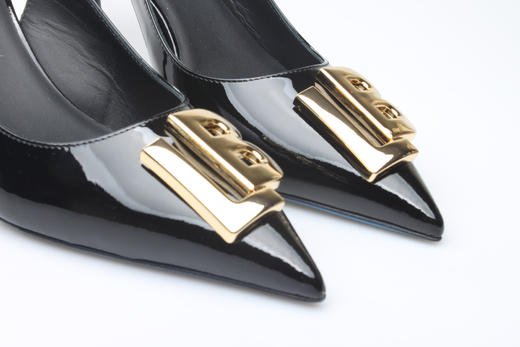 豪麟名鞋奥莱LORIBLU女鞋半凉鞋牛移膜格LR05635B黑色  原价4960元 商品图2