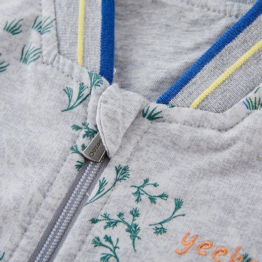 英氏男宝宝春秋单层薄外套纯棉无帽休闲拉链衫22YRWBJ12152A 商品图2