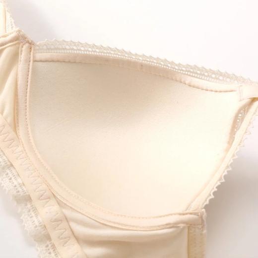 金三塔里外桑蚕丝美肤舒适无钢圈真丝内衣女性感薄款透气文胸   NZFBC304 商品图4