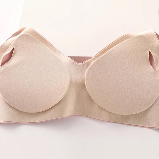 金三塔女真丝氨纶无钢圈插垫内衣  无痕弹力透气桑蚕丝文胸  NZFBA305 商品图3
