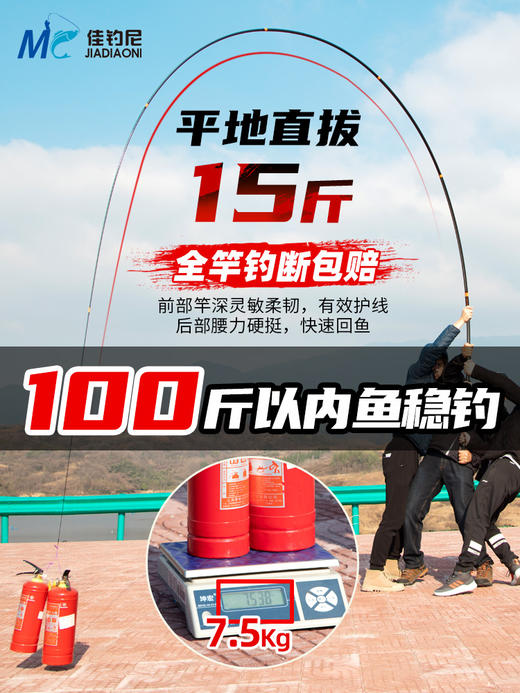 佳钓尼霸道升级巨物鲢鳙鱼竿手杆超轻超硬青鲟大物杆钓鱼竿大物竿 商品图1