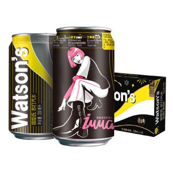 【过年不打烊】屈臣氏（Watsons）苏打汽水0糖0脂0卡 气泡饮 经典黑罐 逛街居家运动之选 特调推荐 330ml*24罐 整箱装 商品图0