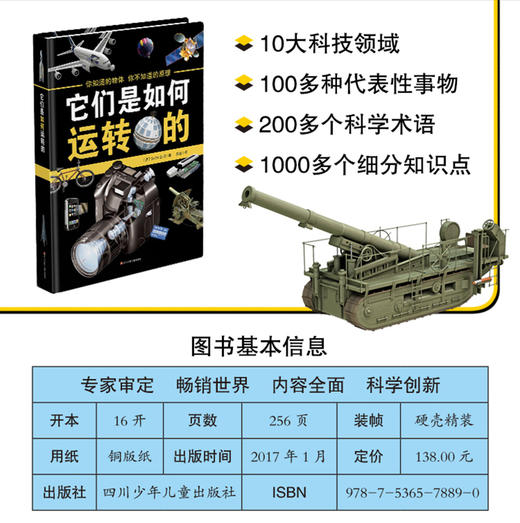 精装硬皮绘本 它们是如何运转的 6-12岁儿童科普百科全书大开本绘本图画书小学生版十万个为什么少儿科学技术启蒙认知图画书正版 商品图1