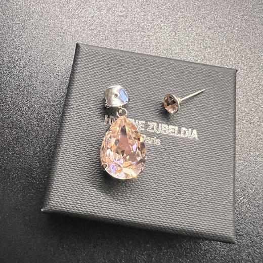 北京仓｜HÉLÈNE ZUBELDIA-Timeless-Drop 粉色 耳环［法国设计师］ 商品图1
