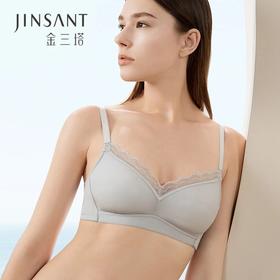 金三塔新品 真丝内衣女桑蚕丝大胸文胸蕾丝性感大胸神器 NZF9A302