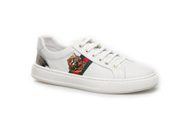 豪麟名鞋奥莱迪嘉男装牛皮革动感休闲鞋DJCDA21MX008白色  原价1660元