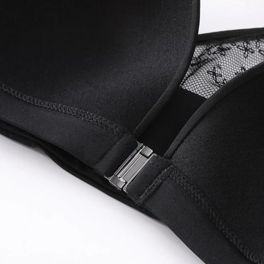 金三塔真丝前扣美背聚拢文胸深V无钢圈内衣女  NZFBA315 商品图4