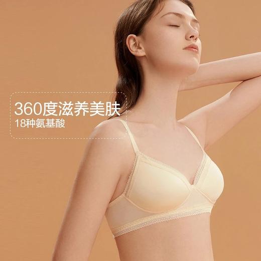 金三塔里外桑蚕丝美肤舒适无钢圈真丝内衣女性感薄款透气文胸   NZFBC304 商品图2