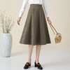 玳莎气质A字半身裙 秋季新款优雅高腰显瘦遮胯中长款大摆伞裙 BD34301 商品缩略图0