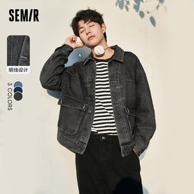 森马男宽松牛仔夹克