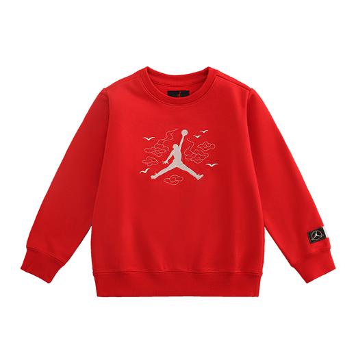 JORDAN乔丹AJ童装春男女儿童毛圈套头连帽红色卫衣JD2212062/JD2212061 商品图1