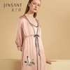 金三塔新品 真丝睡袍女100%桑蚕丝绣花可外穿睡衣家居服  YSFAC101 商品缩略图0