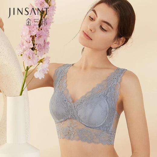 金三塔真丝蕾丝背心式内衣女无痕透气抹胸式文胸  NZFAA318 商品图0