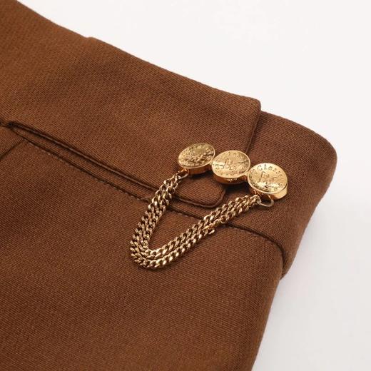 玳莎高腰鱼尾裙及膝款秋冬新款气质优雅通勤包臀荷叶摆半身裙 BD34303 商品图4