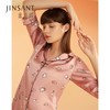 金三塔真丝趣味印花衬衫睡裙100%桑蚕丝家居服睡衣 YSFBA324 商品缩略图1