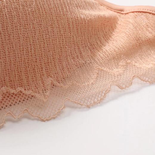 金三塔100%桑蚕丝里料舒适美肤薄款长三角杯又纯又欲无钢圈文胸 NZFBC314 商品图4