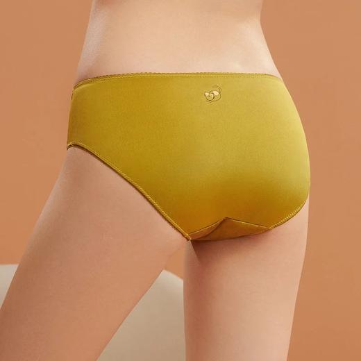 金三塔桑蚕丝缎面丝滑趣味猫咪印花舒适透气中腰三角裤女士新品（私密物品不支持退换） NZFBC207 商品图2